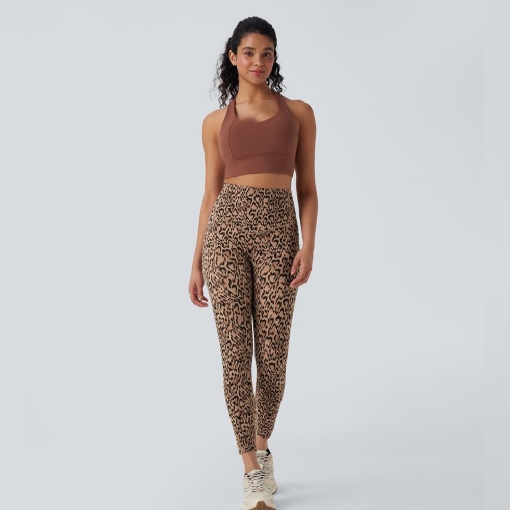 Halara High Waist Ultra Sculpt Legging Leopard Print Small 7/8 - Picture 2 of 10